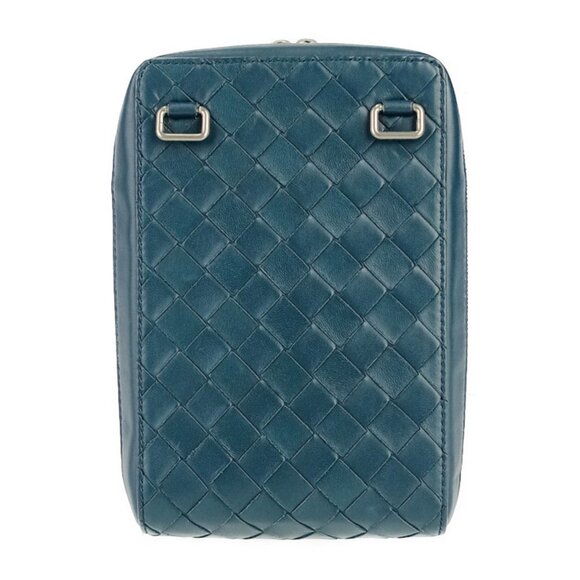 BOTTEGA VENETA Blue Leather Intrecciato Shoulder Bag - Picture 3 of 9